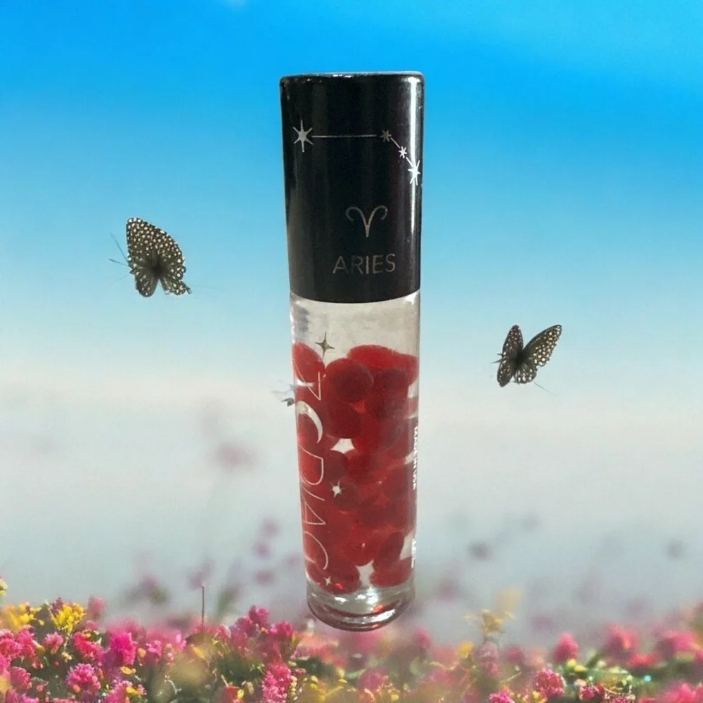 Blossom Aries Zodiac Lip Gloss – Vanilla Scented w/ Crystals